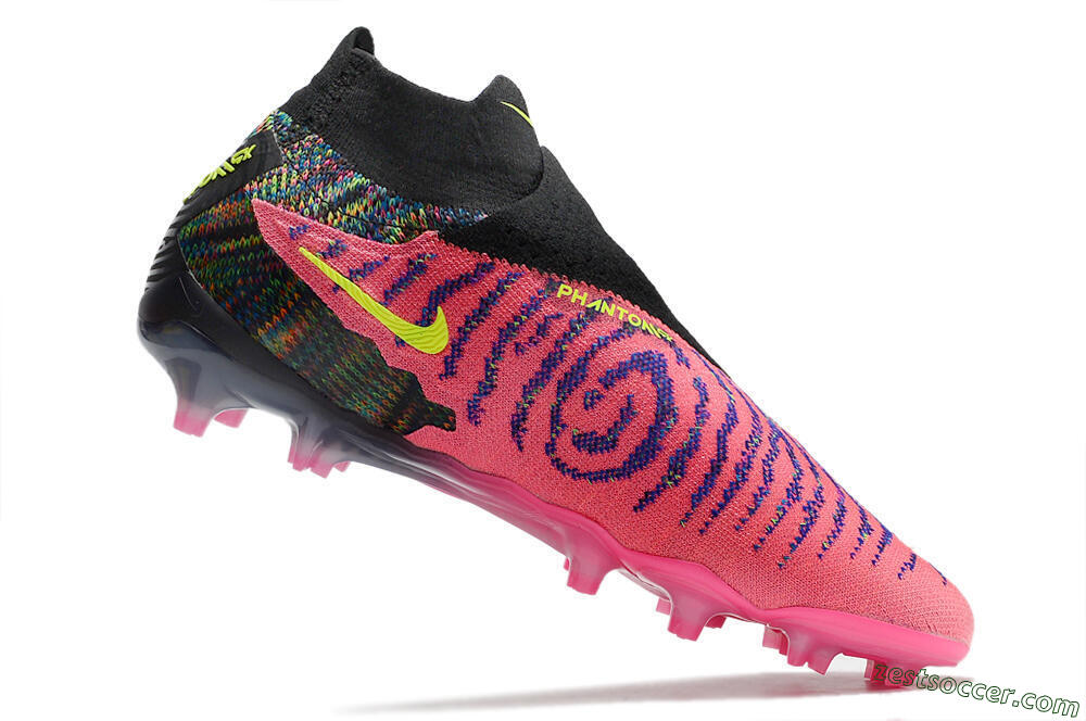 Nike Phantom GX Elite DF FG High-Tops Soccer Cleats - Pink/Rainbow 4