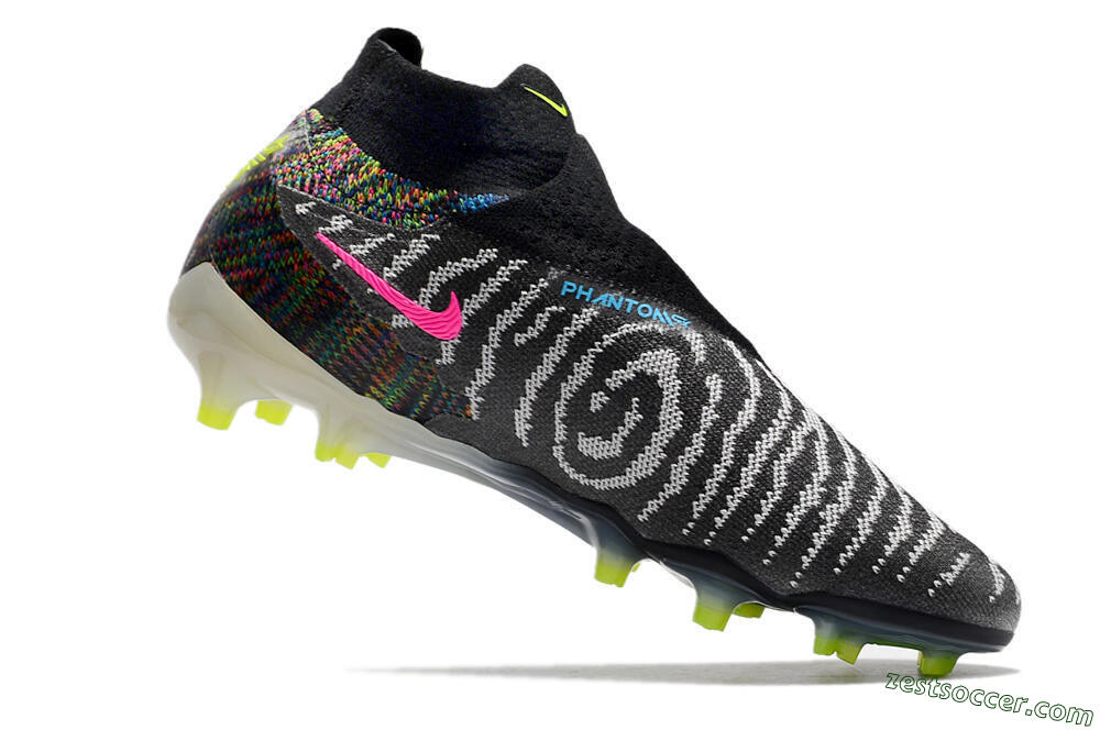 Nike Phantom GX Elite DF FG High-Tops Soccer Cleats - Black/Rainbow 4