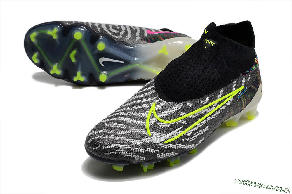 Nike Phantom GX Elite DF FG High-Tops Soccer Cleats - Black/Rainbow 3