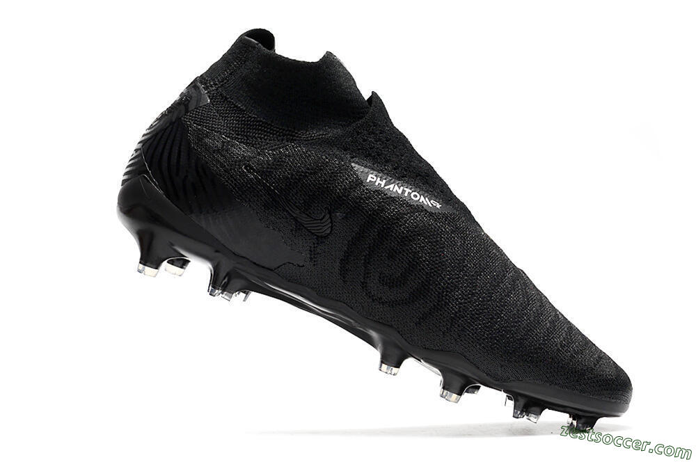 Nike Phantom GX Elite DF FG High-Tops Soccer Cleats - Black/Black 4