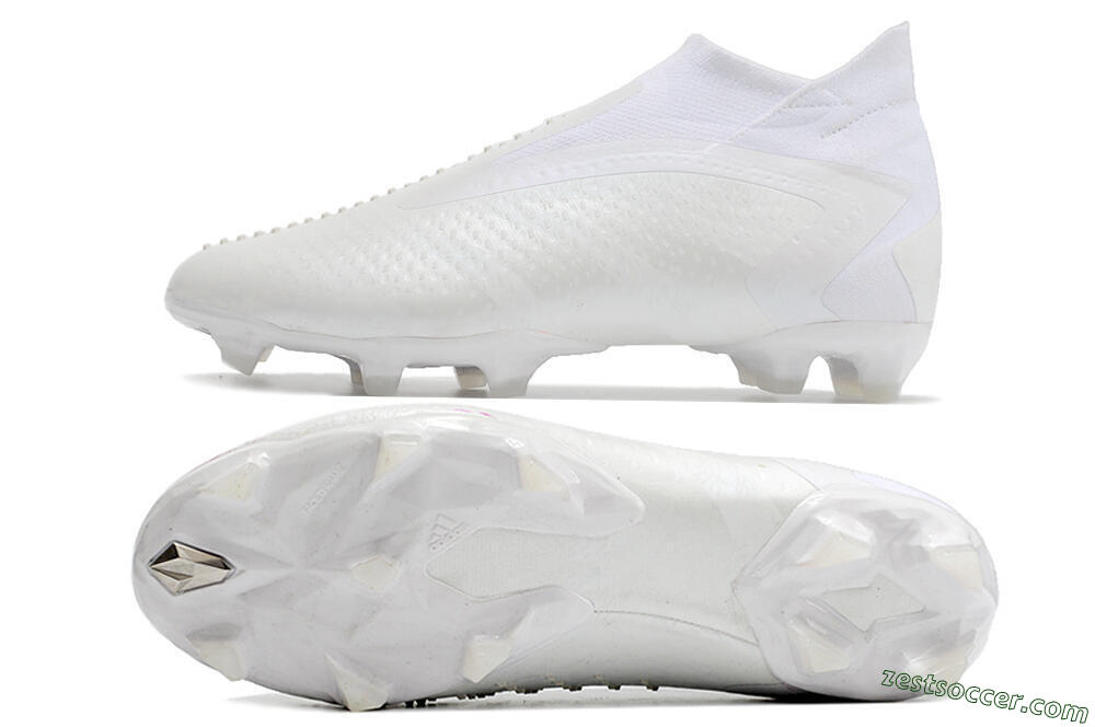 Adidas Predator Accuracy+ FG High-Tops Soccer Cleats - White/White 1