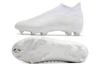 Adidas Predator Accuracy+ FG High-Tops Soccer Cleats - White/White