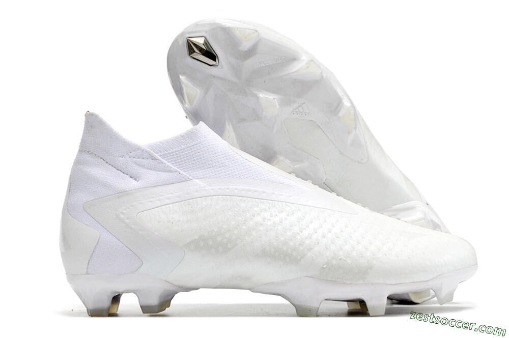 Adidas Predator Accuracy+ FG High-Tops Soccer Cleats - White/White 0