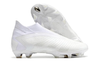 Adidas Predator Accuracy+ FG High-Tops Soccer Cleats - White/White
