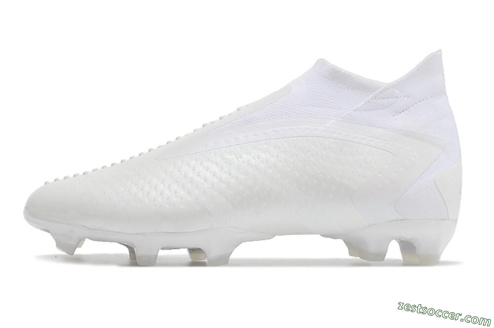 Adidas Predator Accuracy+ FG High-Tops Soccer Cleats - White/White 2
