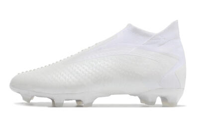 Adidas Predator Accuracy+ FG High-Tops Soccer Cleats - White/White