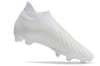 Adidas Predator Accuracy+ FG High-Tops Soccer Cleats - White/White