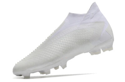 Adidas Predator Accuracy+ FG High-Tops Soccer Cleats - White/White