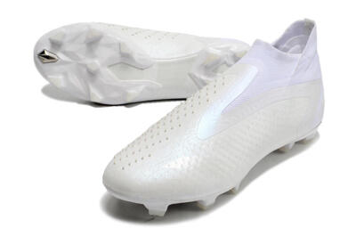 Adidas Predator Accuracy+ FG High-Tops Soccer Cleats - White/White