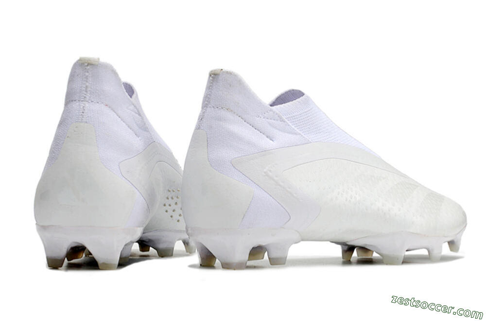 Adidas Predator Accuracy+ FG High-Tops Soccer Cleats - White/White 6
