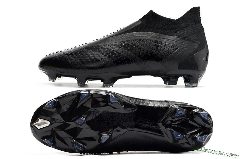 Adidas Predator Accuracy+ FG High-Tops Soccer Cleats - Black/Grey 1