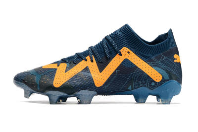 Puma Future Ultimate FG Low-Tops Soccer Cleats - Blue/Yellow