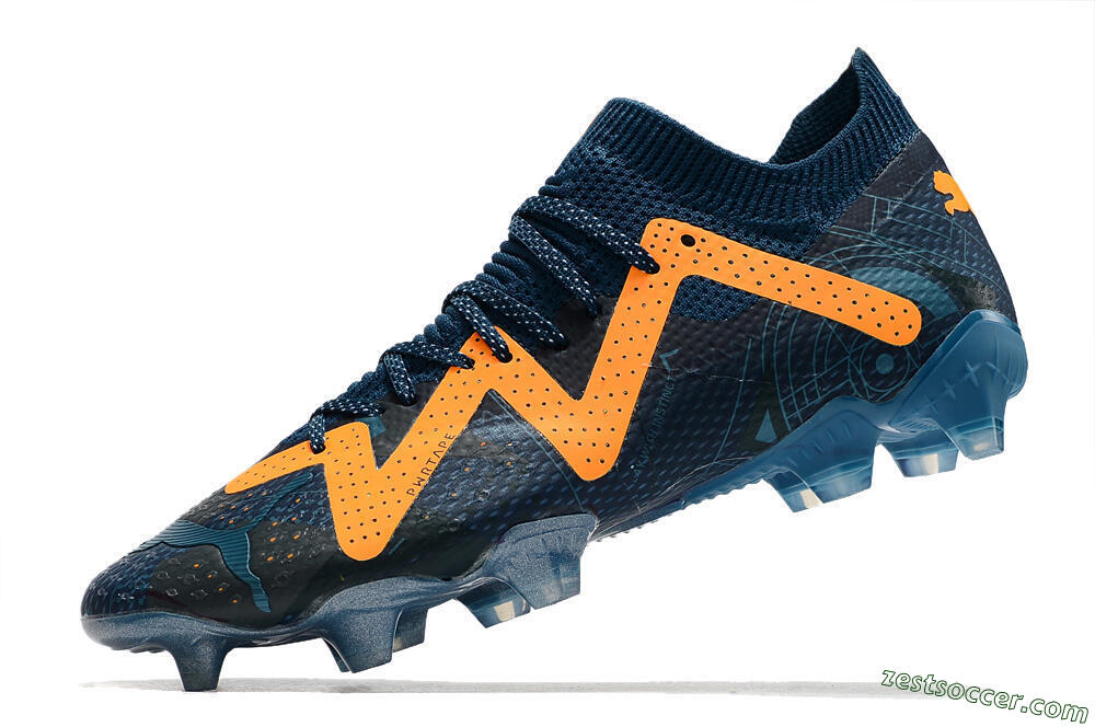 Puma Future Ultimate FG Low-Tops Soccer Cleats - Blue/Yellow 5