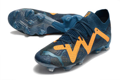 Puma Future Ultimate FG Low-Tops Soccer Cleats - Blue/Yellow