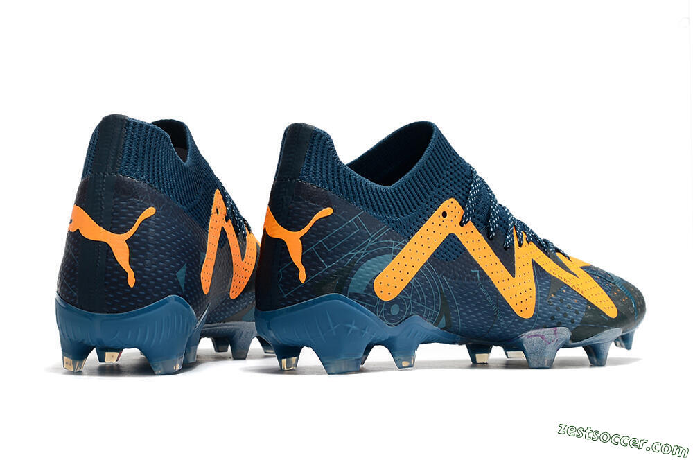 Puma Future Ultimate FG Low-Tops Soccer Cleats - Blue/Yellow 6