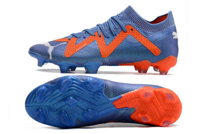 Puma Future Ultimate FG Low-Tops Soccer Cleats - Blue/Orange/White