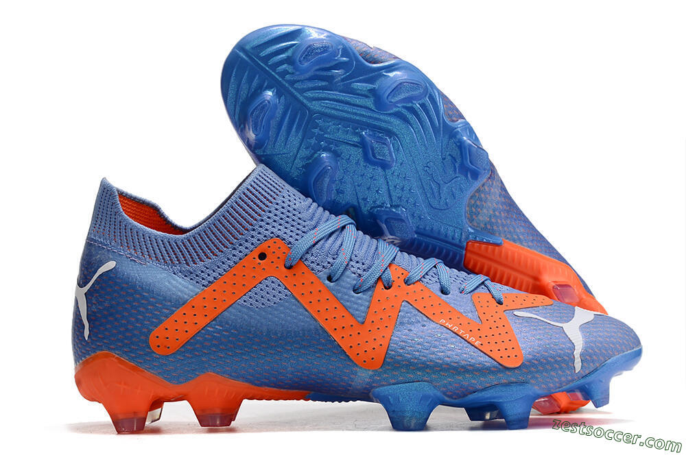 Puma Future Ultimate FG Low-Tops Soccer Cleats - Blue/Orange/White 0