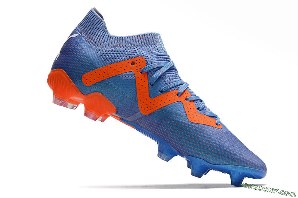 Puma Future Ultimate FG Low-Tops Soccer Cleats - Blue/Orange/White 4