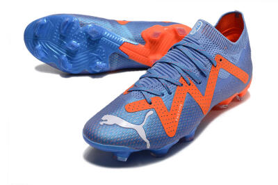 Puma Future Ultimate FG Low-Tops Soccer Cleats - Blue/Orange/White