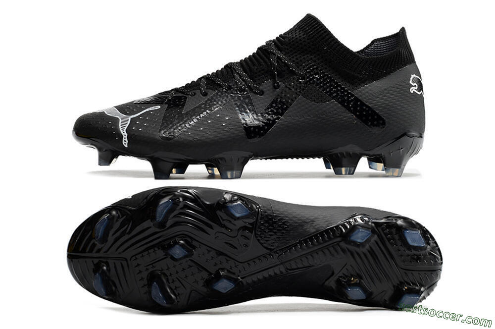 Puma Future Ultimate FG Low-Tops Soccer Cleats - Black/White 1