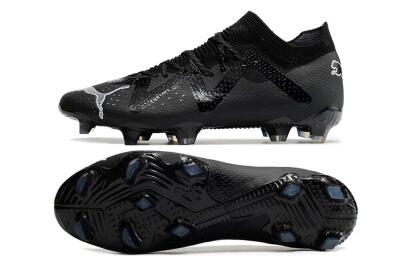 Puma Future Ultimate FG Low-Tops Soccer Cleats - Black/White