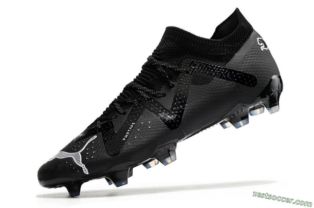 Puma Future Ultimate FG Low-Tops Soccer Cleats - Black/White 5