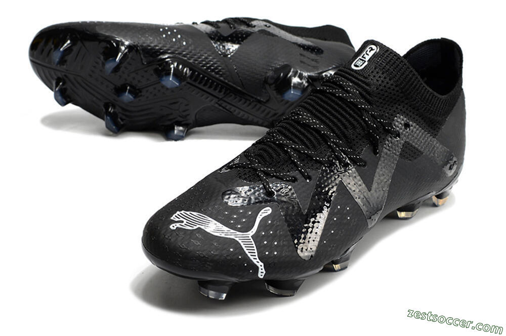 Puma Future Ultimate FG Low-Tops Soccer Cleats - Black/White 3