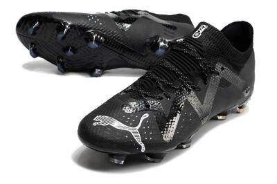 Puma Future Ultimate FG Low-Tops Soccer Cleats - Black/White