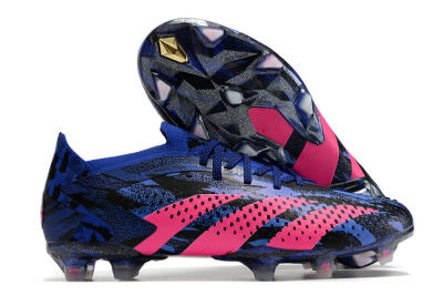 Adidas Predator Accuracy.1 Paul Pogba FG Low-Tops Soccer Cleats - Blue/Black/Pink