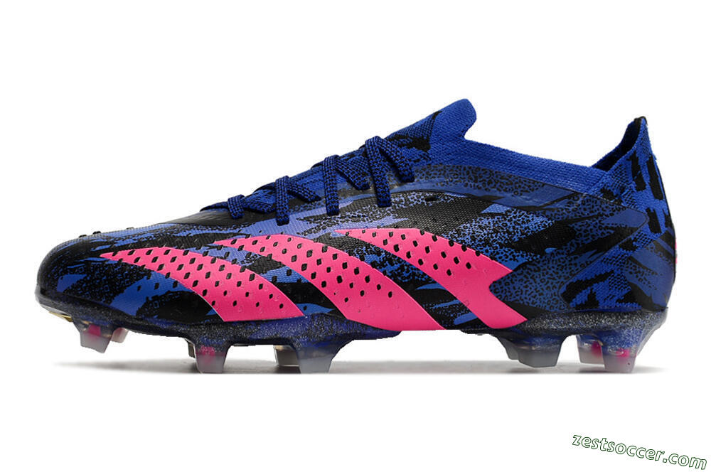 Adidas Predator Accuracy.1 Paul Pogba FG Low-Tops Soccer Cleats - Blue/Black/Pink 2