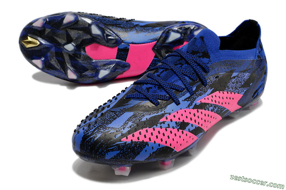 Adidas Predator Accuracy.1 Paul Pogba FG Low-Tops Soccer Cleats - Blue/Black/Pink 3