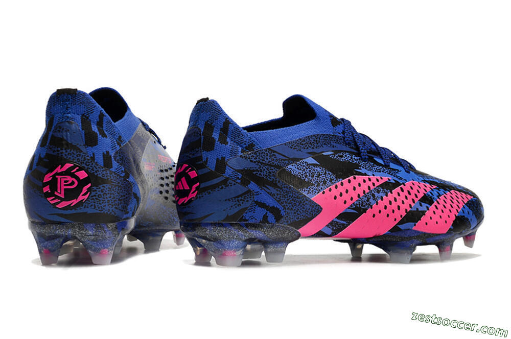Adidas Predator Accuracy.1 Paul Pogba FG Low-Tops Soccer Cleats - Blue/Black/Pink 6