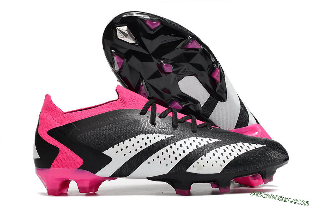 Adidas Predator Accuracy.1 FG Low-Tops Soccer Cleats - Black/Pink/White 0