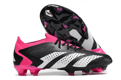 Adidas Predator Accuracy.1 FG Low-Tops Soccer Cleats - Black/Pink/White
