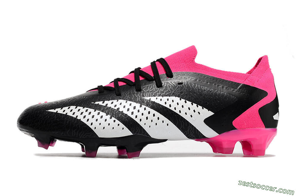 Adidas Predator Accuracy.1 FG Low-Tops Soccer Cleats - Black/Pink/White 2