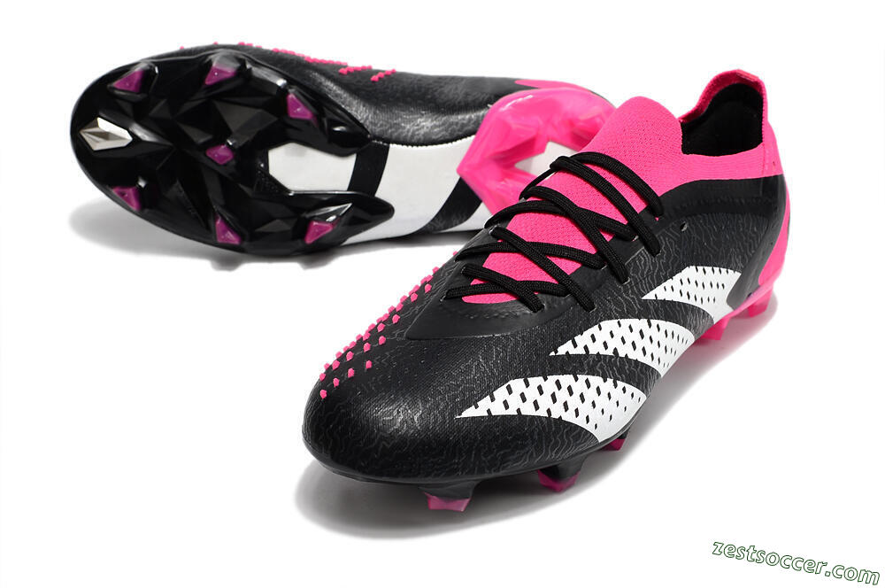 Adidas Predator Accuracy.1 FG Low-Tops Soccer Cleats - Black/Pink/White 3