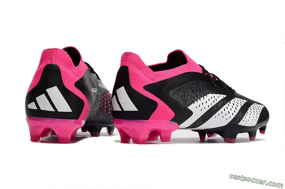 Adidas Predator Accuracy.1 FG Low-Tops Soccer Cleats - Black/Pink/White 6