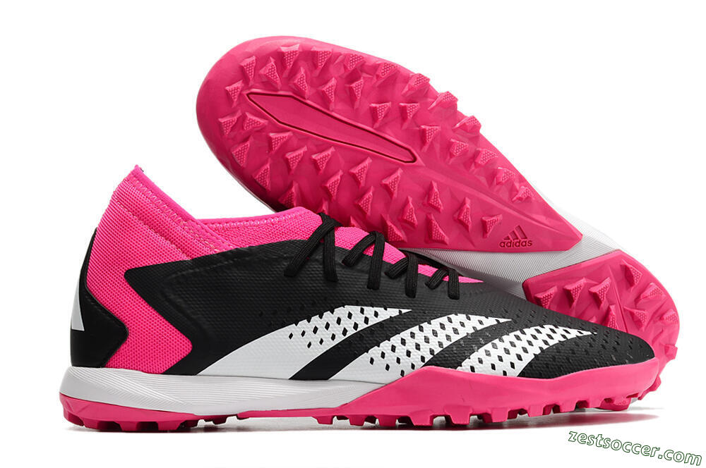 Adidas Predator Accuracy.3 TF Low-Tops Soccer Shoes - Black/Pink/White 0