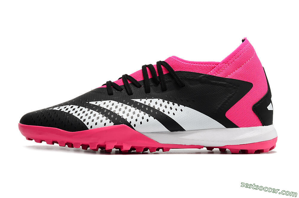 Adidas Predator Accuracy.3 TF Low-Tops Soccer Shoes - Black/Pink/White 2