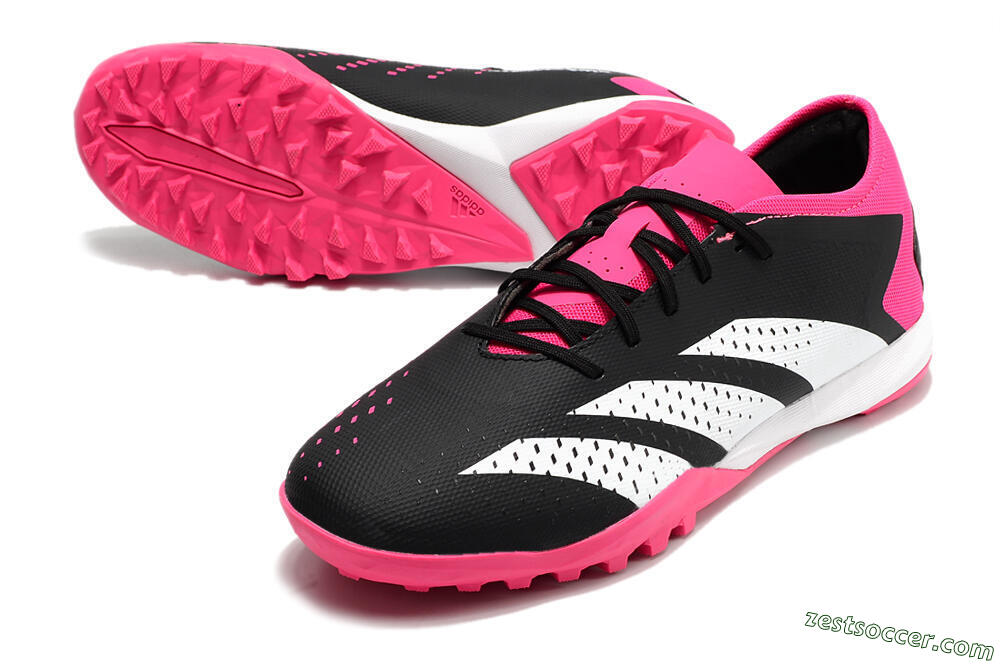 Adidas Predator Accuracy.3 TF Low-Tops Soccer Shoes - Black/Pink/White 3