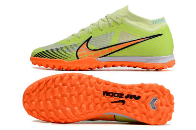 Nike Air Zoom Mercurial Vapor 15 Elite TF Low-Tops Soccer Shoes - Green/Black/Orange