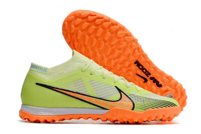 Nike Air Zoom Mercurial Vapor 15 Elite TF Low-Tops Soccer Shoes - Green/Black/Orange