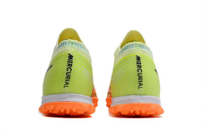 Nike Air Zoom Mercurial Vapor 15 Elite TF Low-Tops Soccer Shoes - Green/Black/Orange