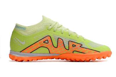 Nike Air Zoom Mercurial Vapor 15 Elite TF Low-Tops Soccer Shoes - Green/Black/Orange