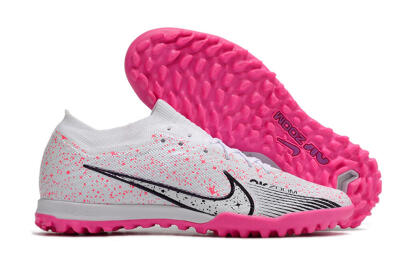 Nike Air Zoom Mercurial Vapor 15 Elite TF Low-Tops Soccer Shoes - White/Black/Pink