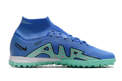 Nike Air Zoom Mercurial Superfly 9 Elite TF High-Tops Soccer Shoes - Blue/Green/Black