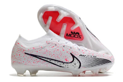 Nike Air Zoom Mercurial Vapor 15 Elite FG Low-Tops Soccer Cleats - White/Pink/Black