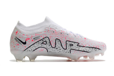 Nike Air Zoom Mercurial Vapor 15 Elite FG Low-Tops Soccer Cleats - White/Pink/Black