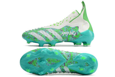 Adidas Predator Freak+ FG High-Tops Soccer Cleats - White/Green