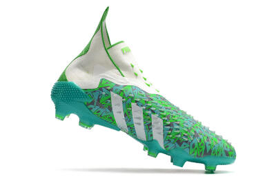 Adidas Predator Freak+ FG High-Tops Soccer Cleats - White/Green